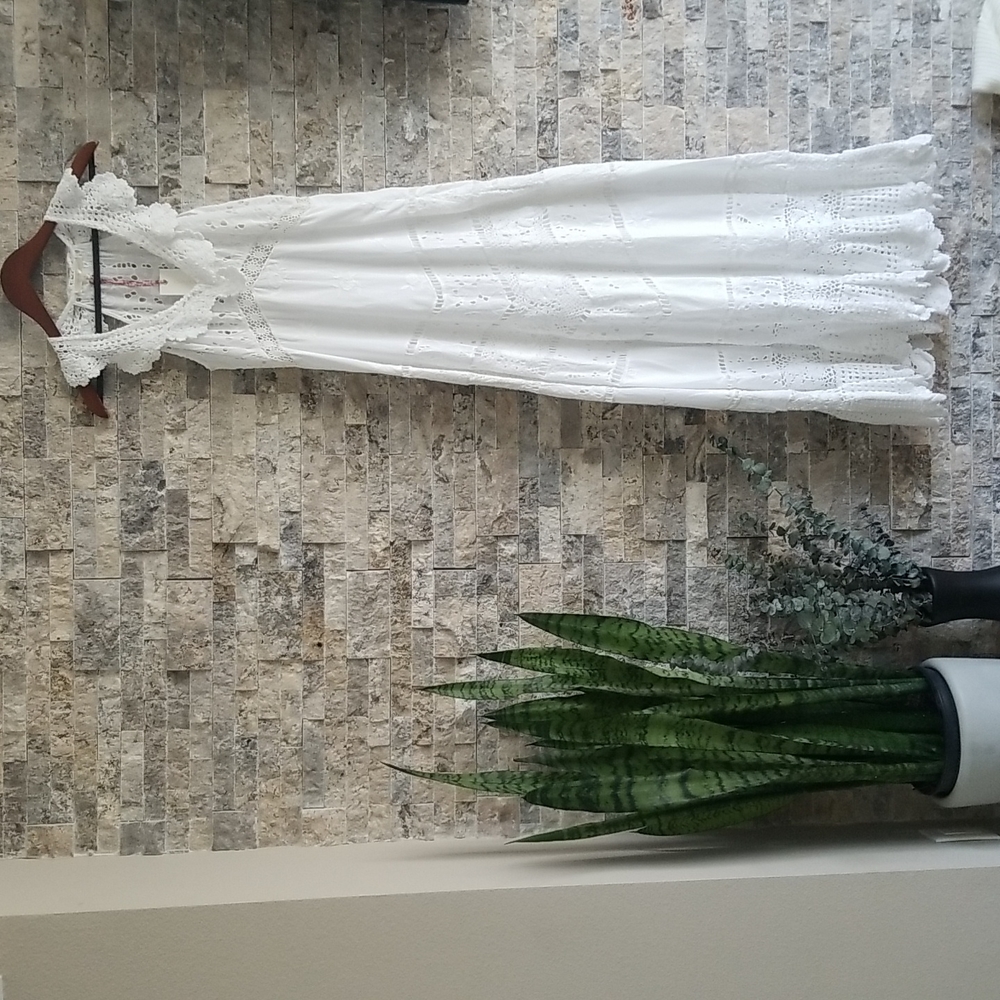 LoveShackFancy Dress NWT True White Hasina Gown - Picture 2 of 9